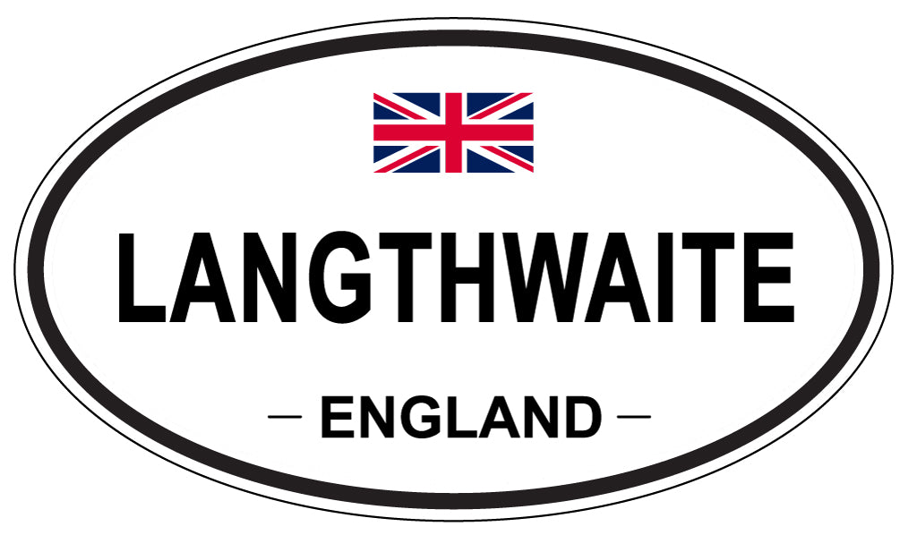 LANGTHWAITE, ENGLAND - Oval Sticker