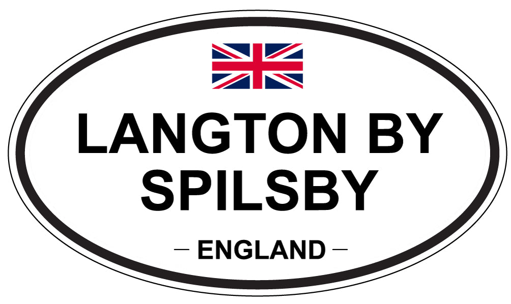 LANGTON BY SPILSBY, ENGLAND - Oval Sticker