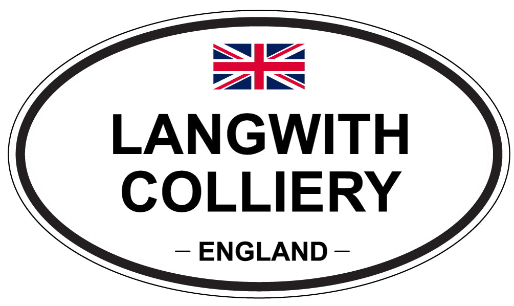 LANGWITH COLLIERY, ENGLAND - Oval Sticker