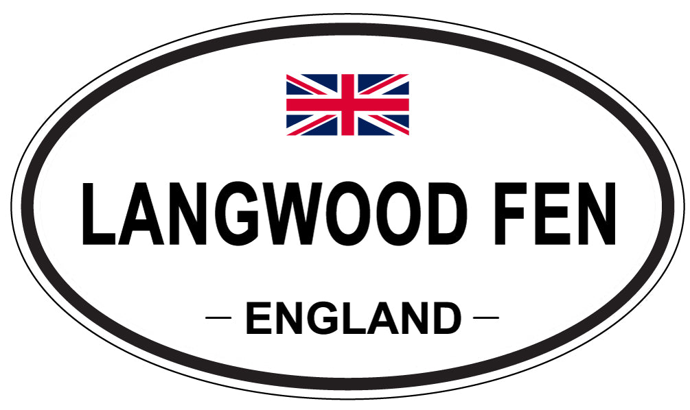 LANGWOOD FEN, ENGLAND - Oval Sticker