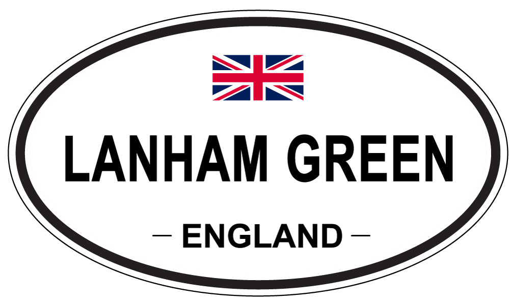 LANHAM GREEN, ENGLAND - Oval Sticker