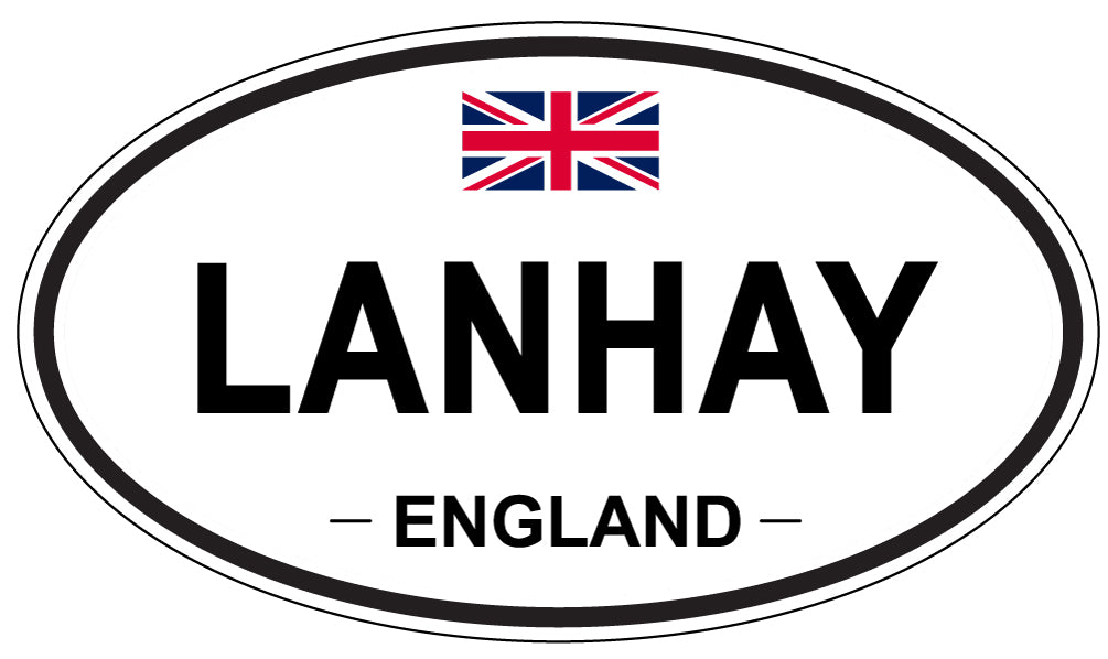 LANHAY, ENGLAND - Oval Sticker