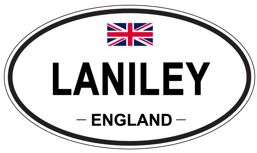 LANILEY, ENGLAND - Oval Sticker