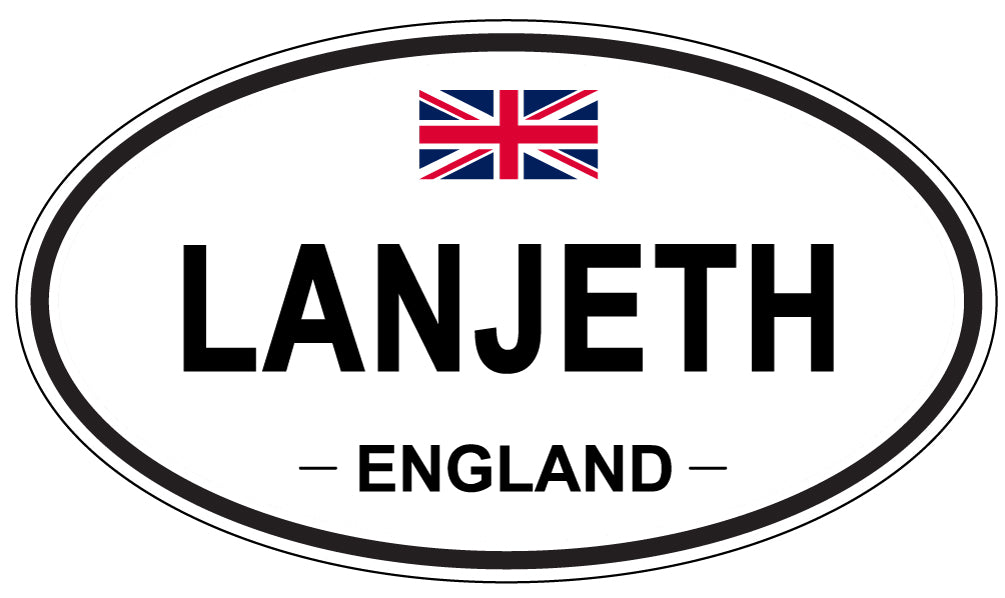 LANJETH, ENGLAND - Oval Sticker