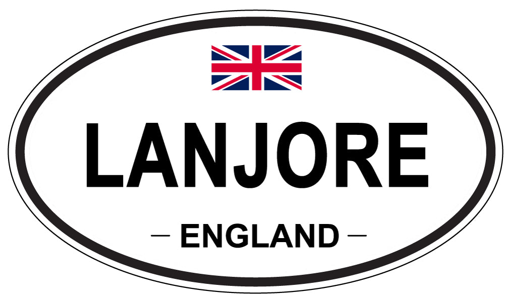 LANJORE, ENGLAND - Oval Sticker