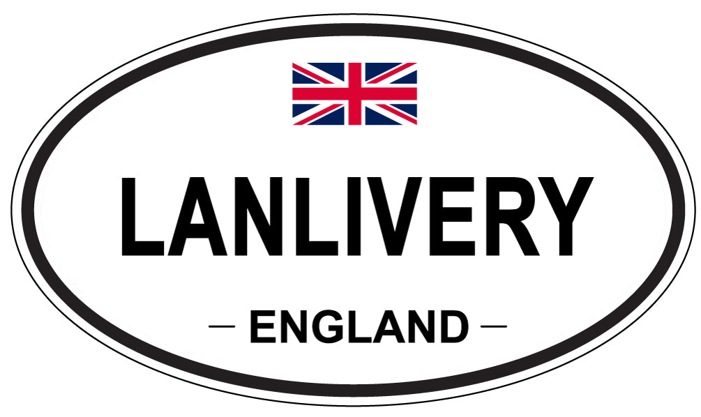 LANLIVERY, ENGLAND - Oval Sticker
