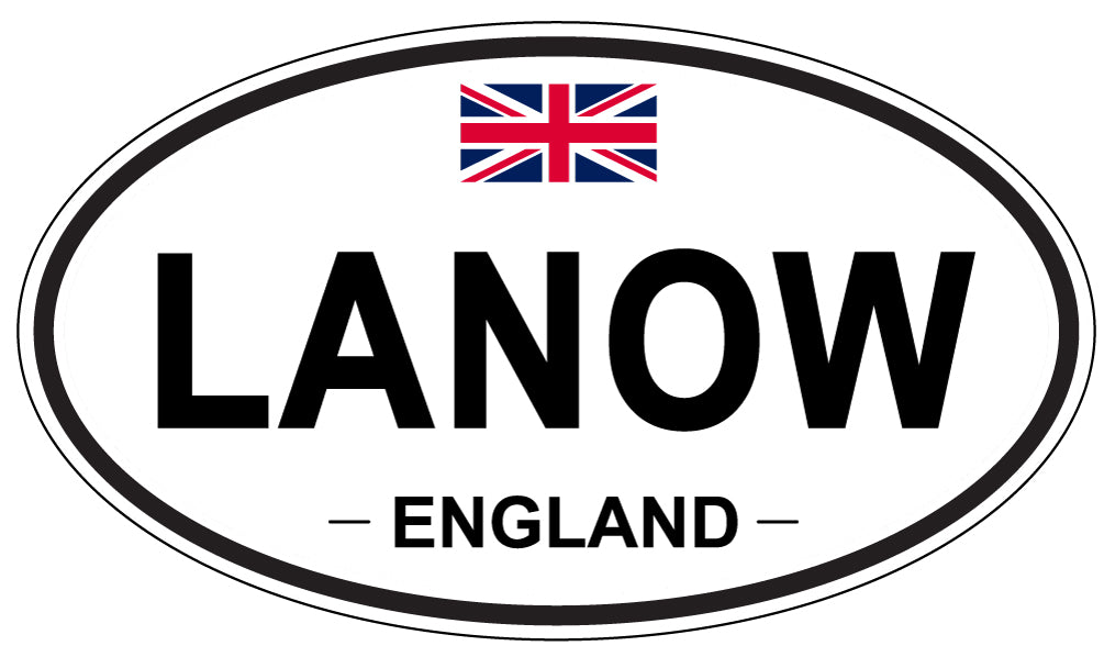 LANOW, ENGLAND - Oval Sticker