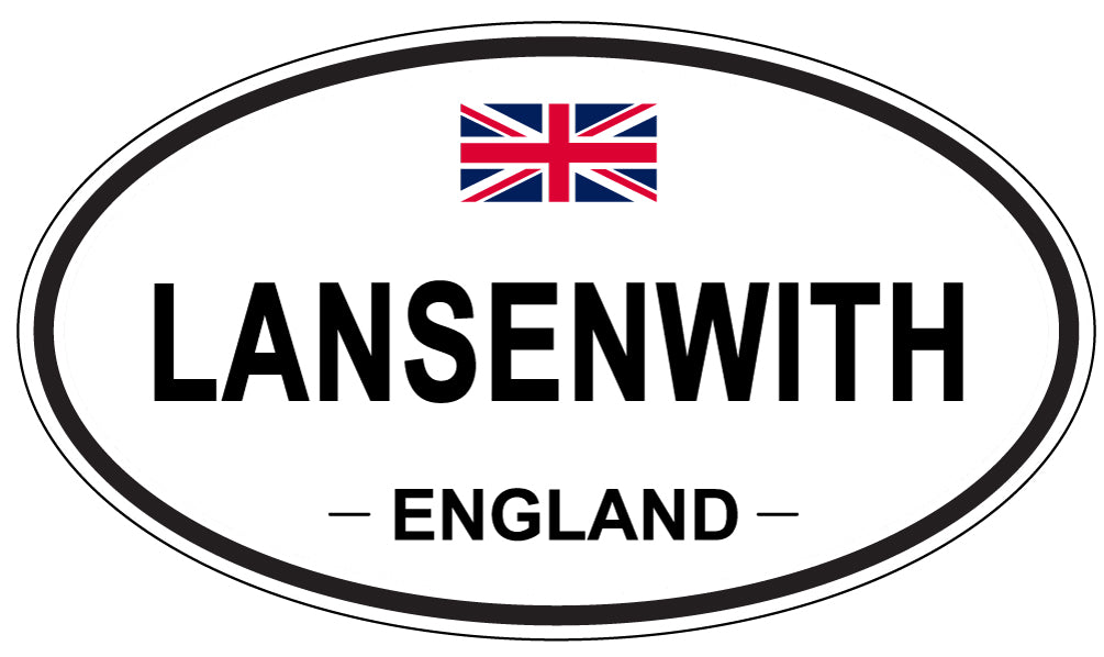 LANSENWITH, ENGLAND - Oval Sticker