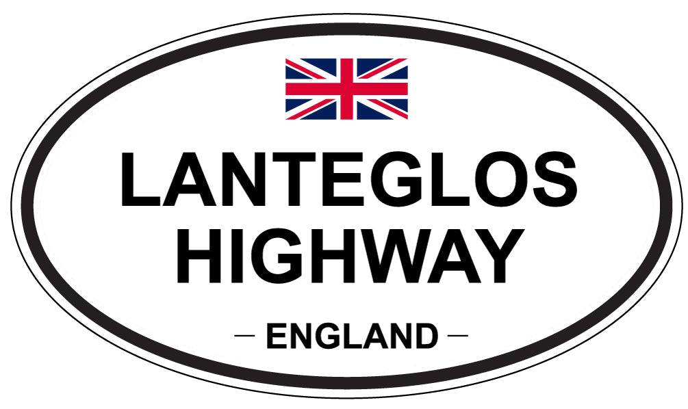 LANTEGLOS HIGHWAY, ENGLAND - Oval Sticker