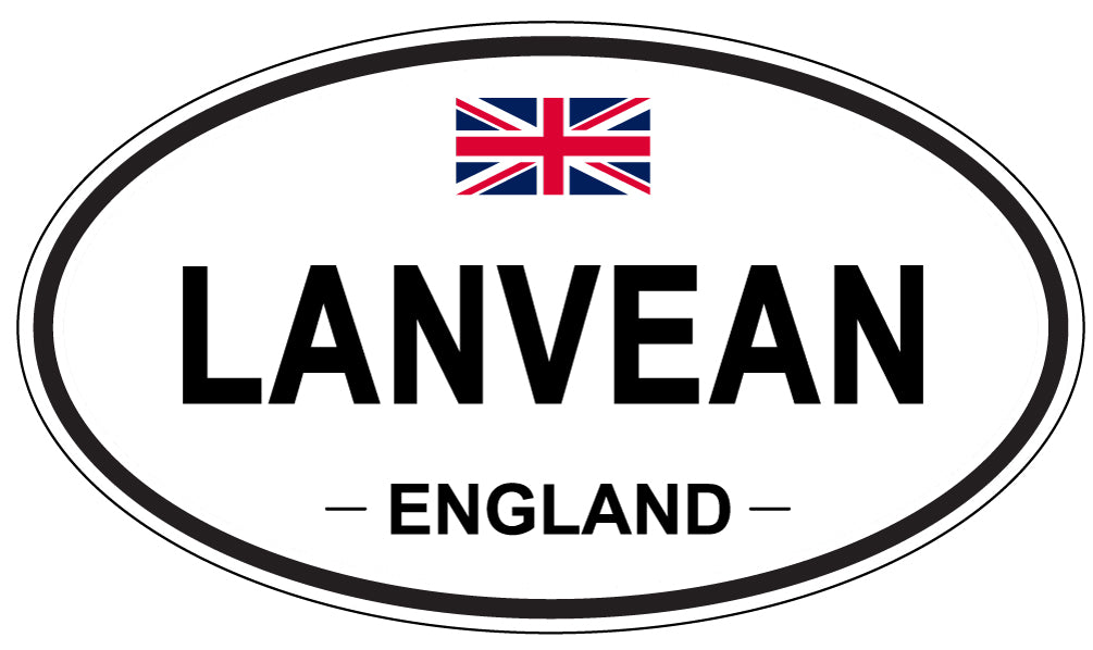 LANVEAN, ENGLAND - Oval Sticker