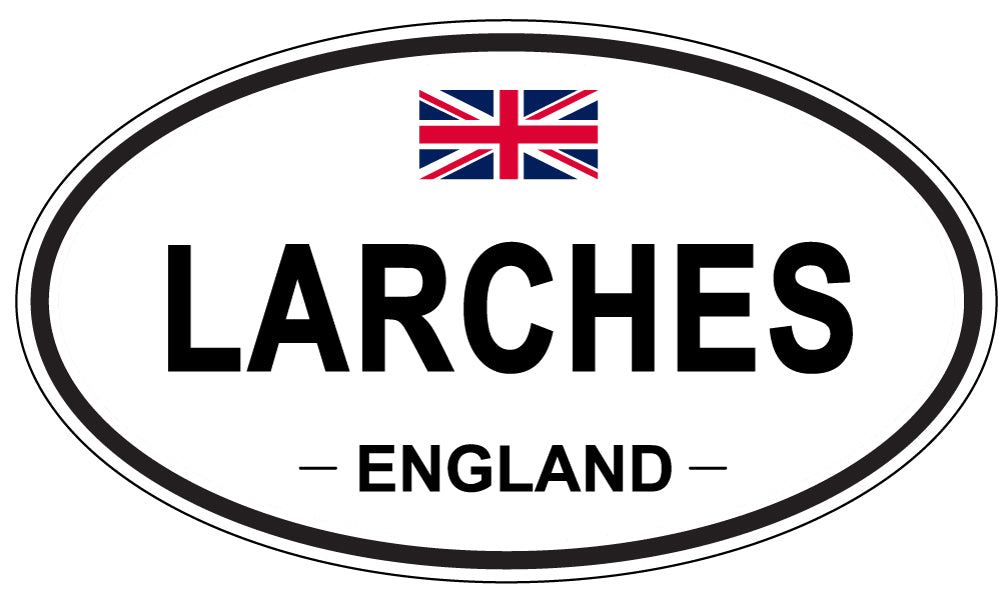 LARCHES, ENGLAND - Oval Sticker