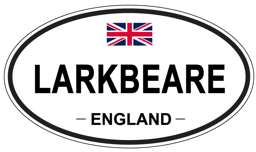 LARKBEARE, ENGLAND - Oval Sticker