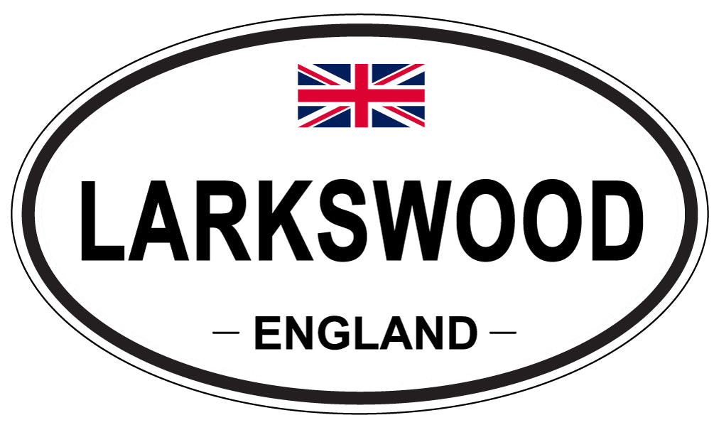 LARKSWOOD, ENGLAND - Oval Sticker