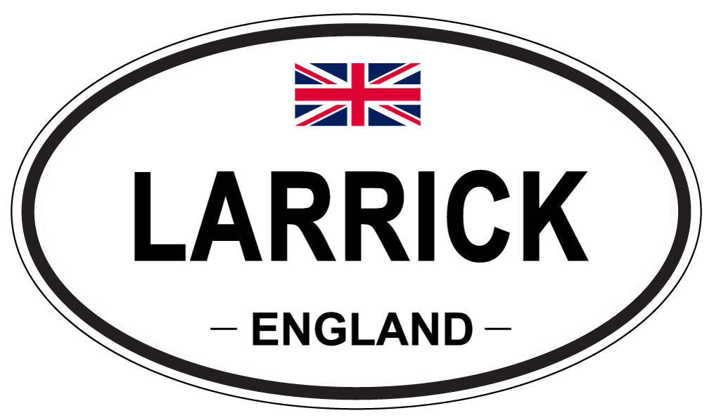 LARRICK, ENGLAND - Oval Sticker