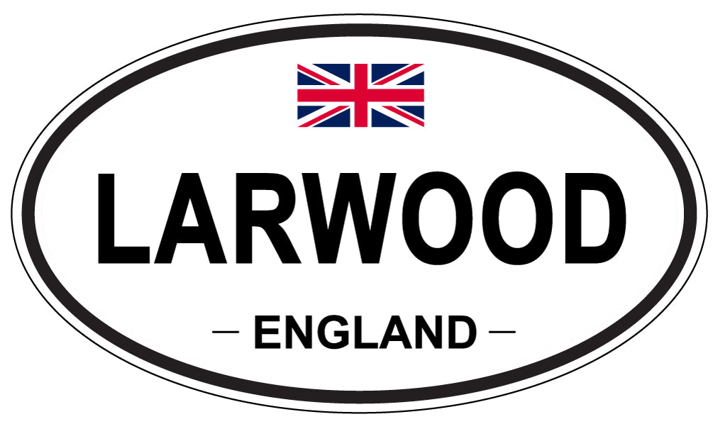 LARWOOD, ENGLAND - Oval Sticker
