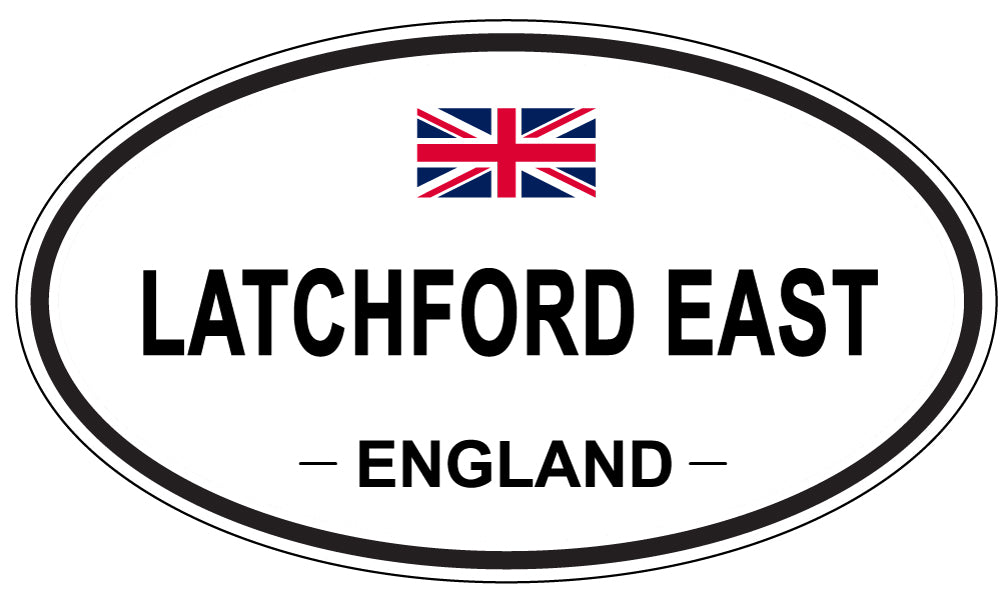 LATCHFORD EAST, ENGLAND - Oval Sticker