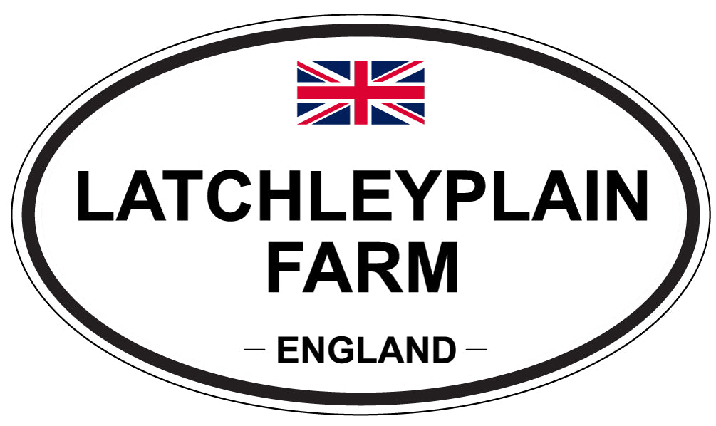 LATCHLEYPLAIN FARM, ENGLAND - Oval Sticker