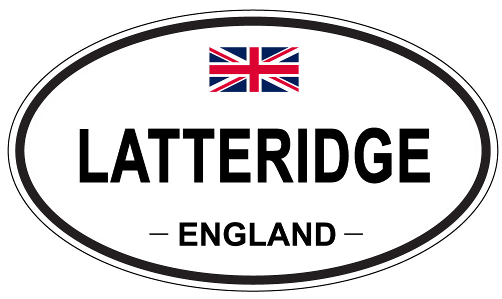 LATTERIDGE, ENGLAND - Oval Sticker