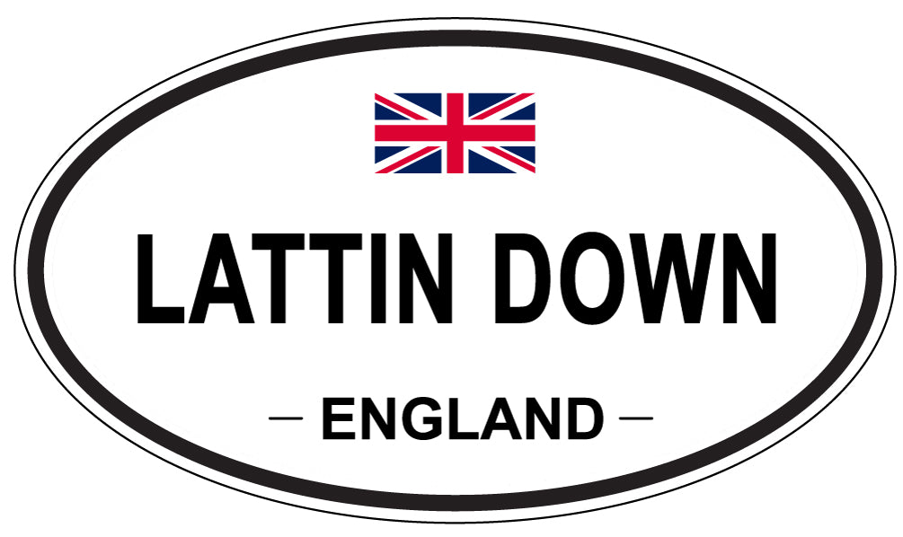 LATTIN DOWN, England - Oval Magnet