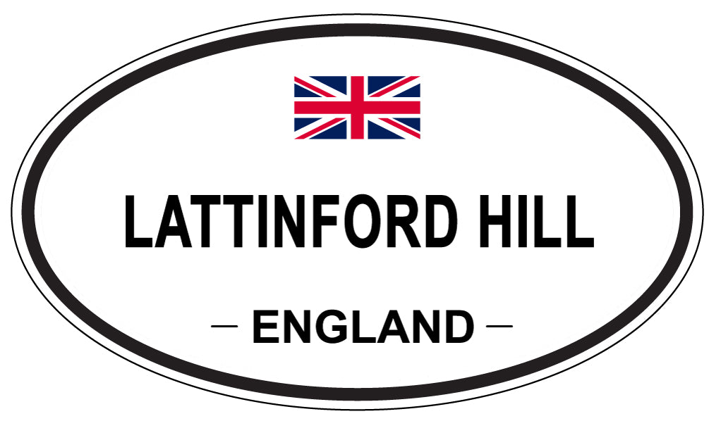 LATTINFORD HILL, ENGLAND - Oval Sticker