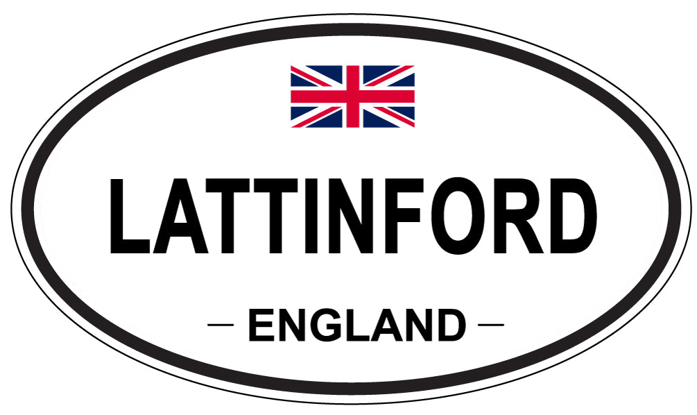 LATTINFORD, ENGLAND - Oval Sticker