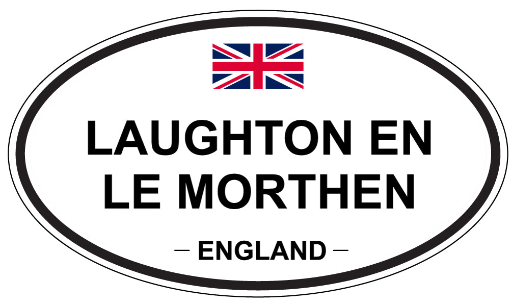 LAUGHTON EN LE MORTHEN, ENGLAND - Oval Sticker