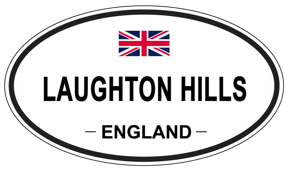 LAUGHTON HILLS, ENGLAND - Oval Sticker