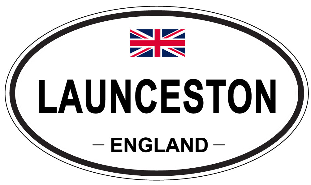 LAUNCESTON, ENGLAND - Oval Sticker