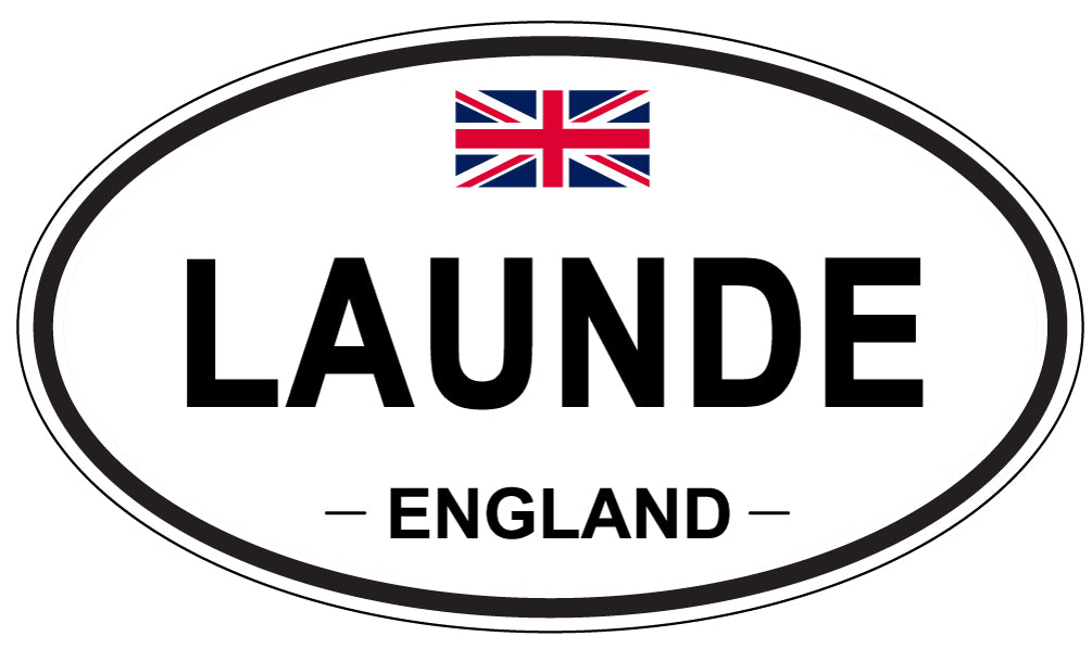 LAUNDE, ENGLAND - Oval Sticker