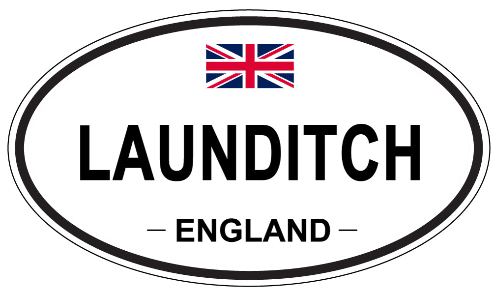LAUNDITCH, ENGLAND - Oval Sticker