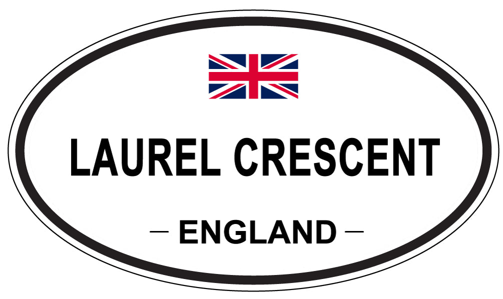 LAUREL CRESCENT, ENGLAND - Oval Sticker