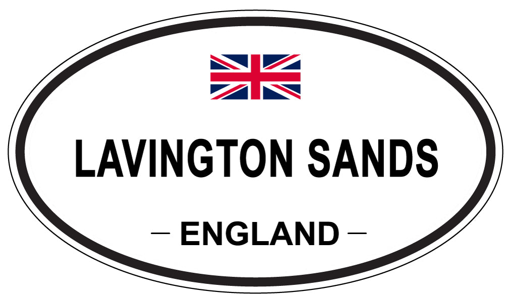 LAVINGTON SANDS, ENGLAND - Oval Sticker