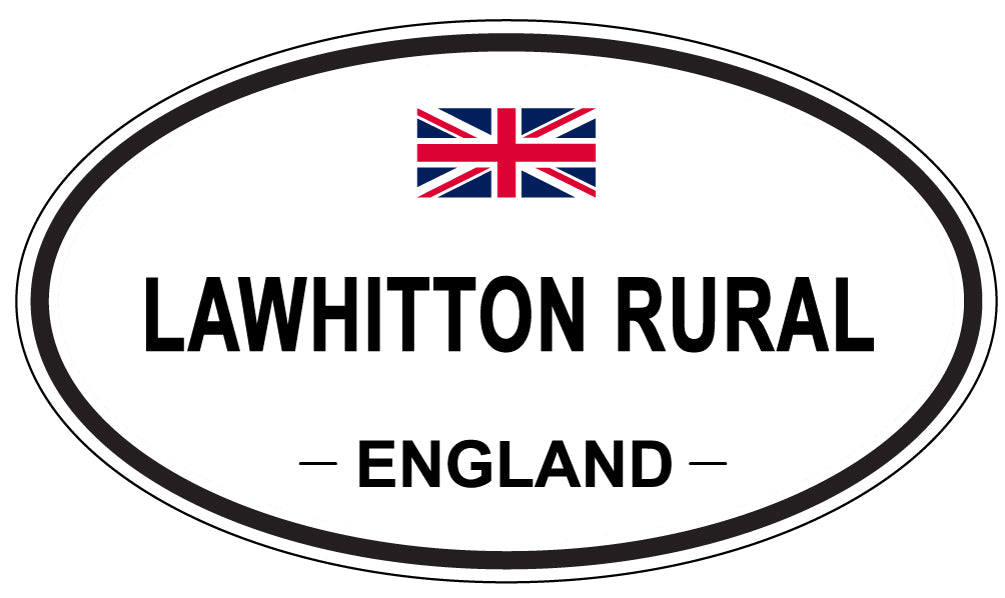 LAWHITTON RURAL, ENGLAND - Oval Sticker