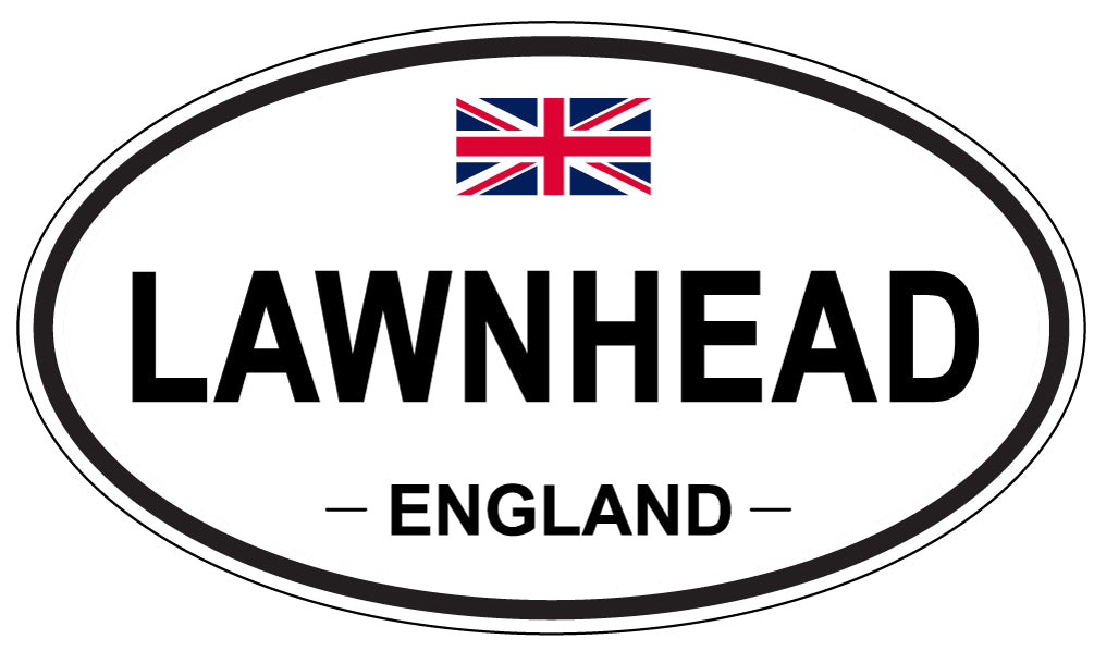 LAWNHEAD, ENGLAND - Oval Sticker