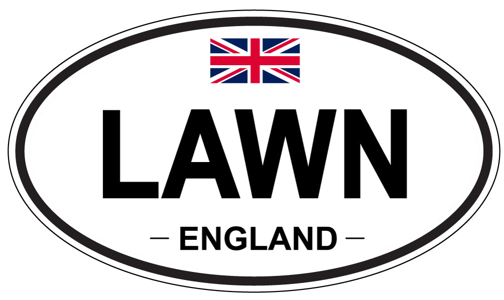 LAWN, England - Oval Magnet
