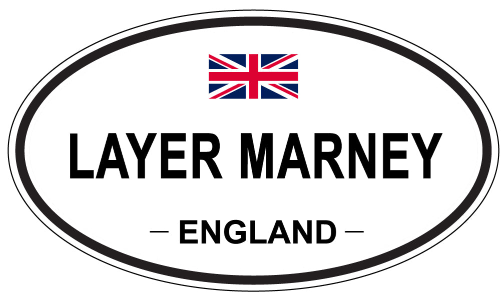LAYER MARNEY, ENGLAND - Oval Sticker