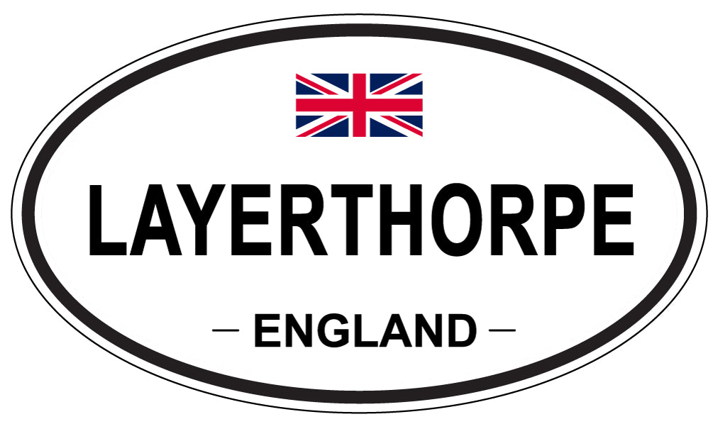 LAYERTHORPE, ENGLAND - Oval Sticker