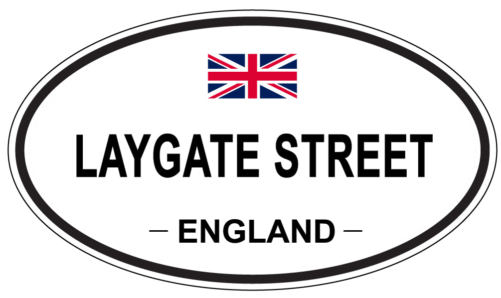 LAYGATE STREET, England - Oval Magnet