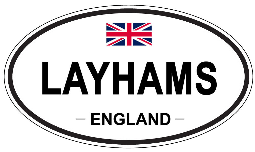 LAYHAMS, ENGLAND - Oval Sticker