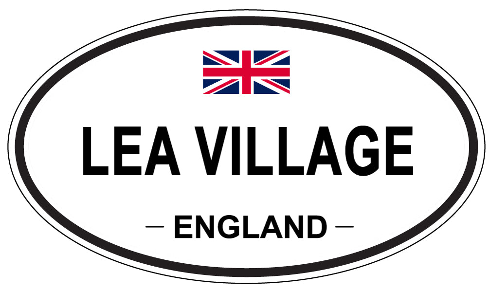LEA VILLAGE, ENGLAND - Oval Sticker