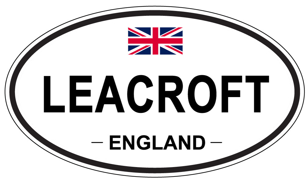 LEACROFT, ENGLAND - Oval Sticker