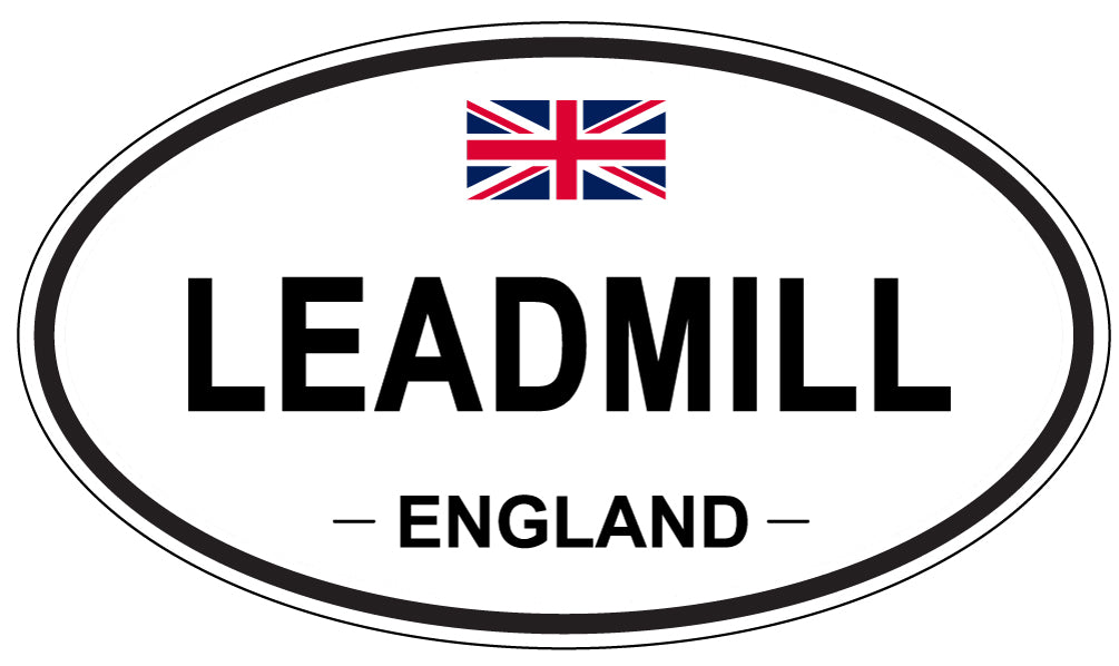 LEADMILL, ENGLAND - Oval Sticker