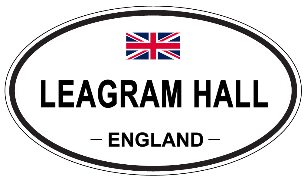 LEAGRAM HALL, ENGLAND - Oval Sticker