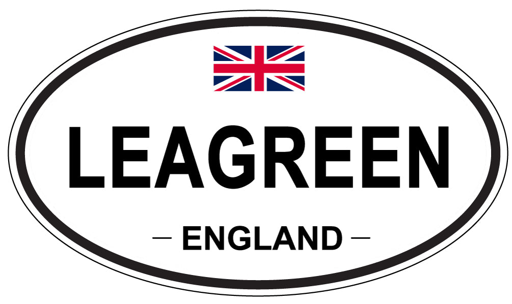 LEAGREEN, England - Oval Magnet