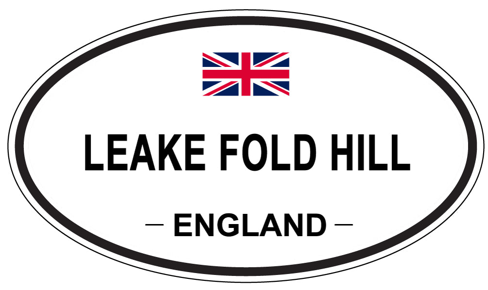 LEAKE FOLD HILL, ENGLAND - Oval Sticker