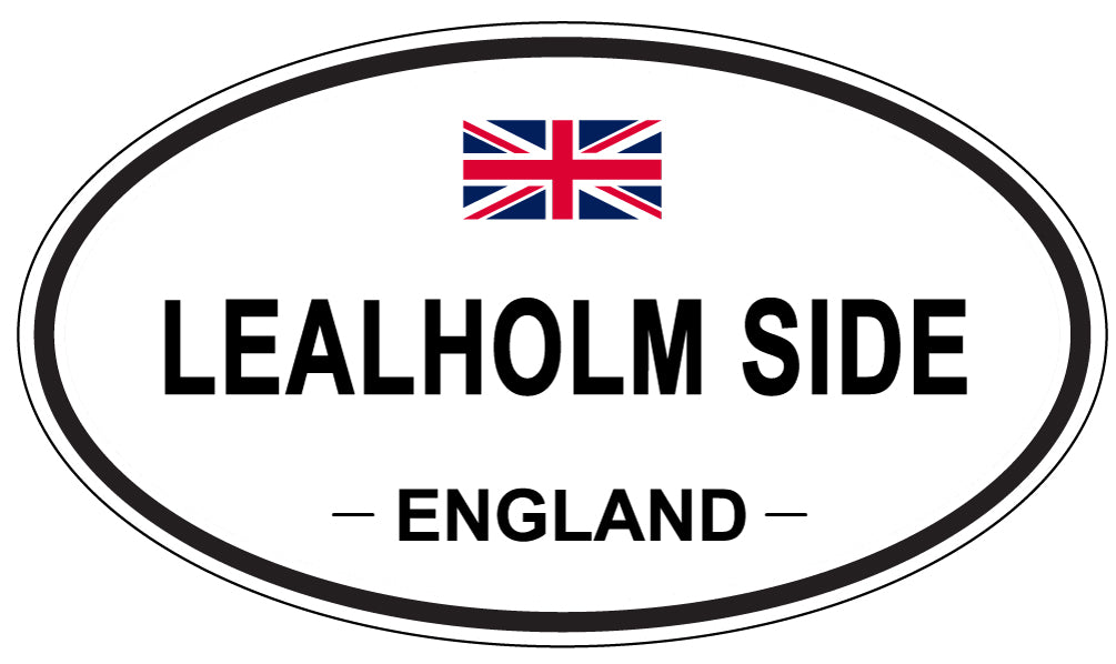 LEALHOLM SIDE, ENGLAND - Oval Sticker