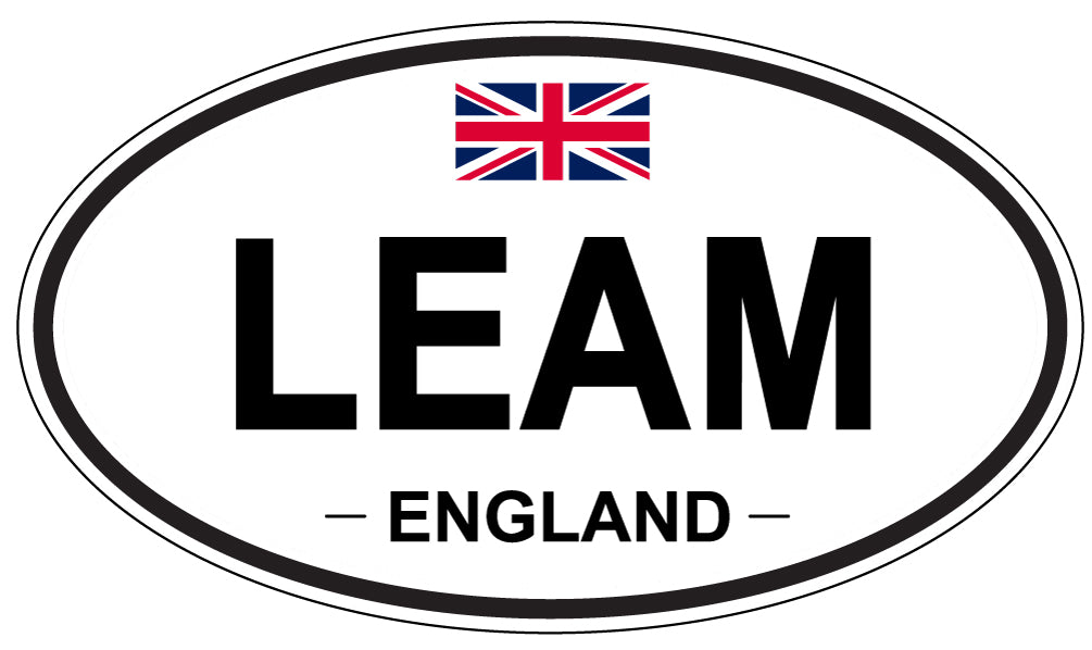 LEAM, ENGLAND - Oval Sticker