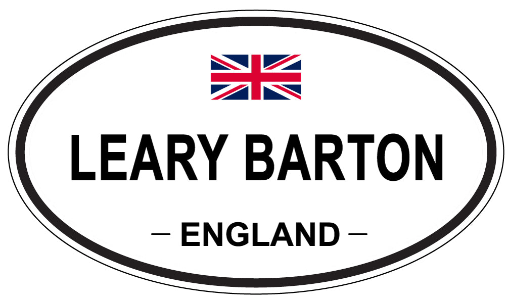 LEARY BARTON, ENGLAND - Oval Sticker