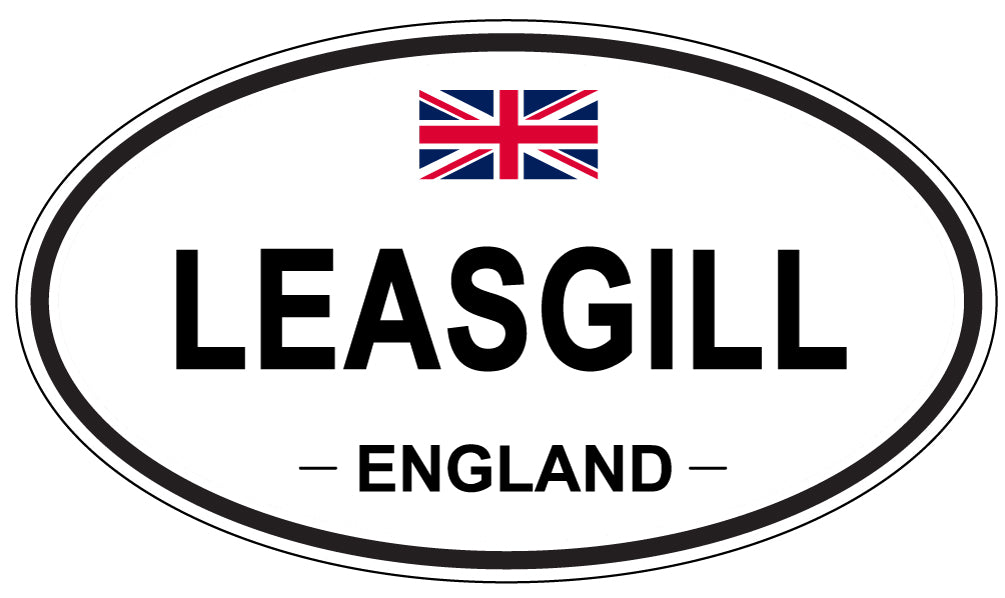 LEASGILL, ENGLAND - Oval Sticker