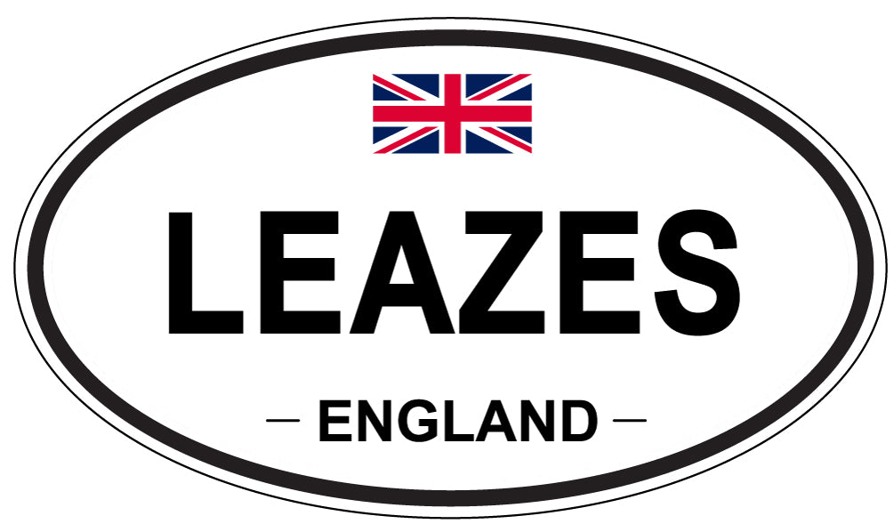 LEAZES, England - Oval Magnet